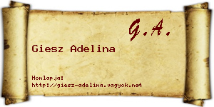 Giesz Adelina névjegykártya